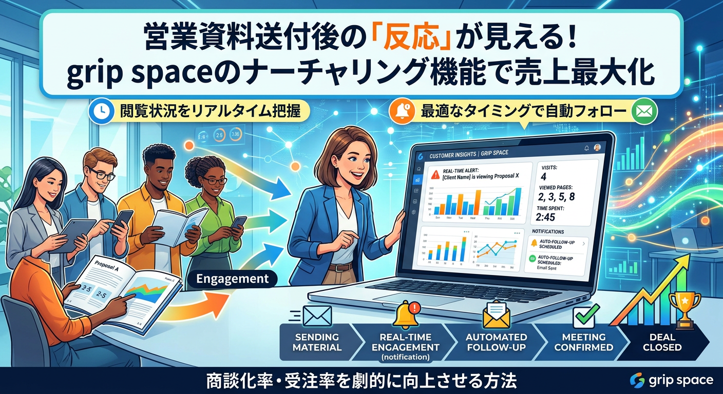 grip spaceのナーチャリング機能で売上を上げる方法