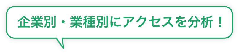 企業別・業種別にアクセスを分析!